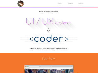 Personal portfolio website 2014