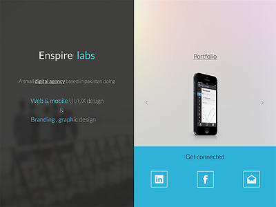 Project enspire labs clean.modern design flat personal portfolio simple ui ux webdesign webstie