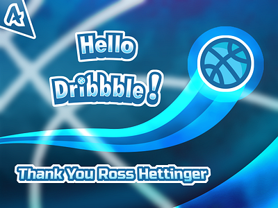 Hello Dribbble! ball debut dribbble logo