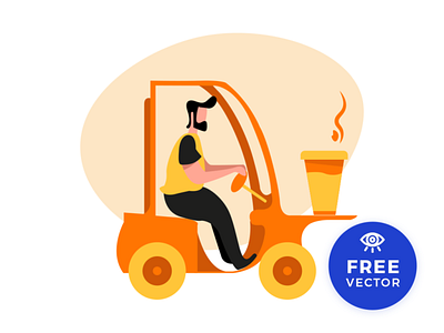 Coffee Delivery Free Vector