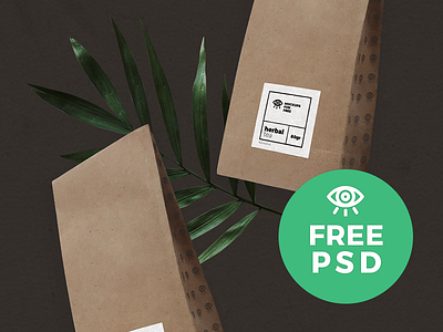 Organic Tea Pack Mock Up download free psd freebie mockup mockups for free paper bag tea pack