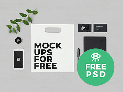 Dribbble mockup set stationary