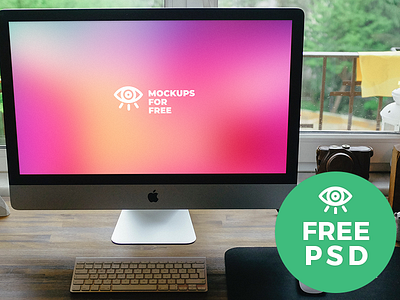 iMac Photo-Based Mockup free psd freebie mockup screens