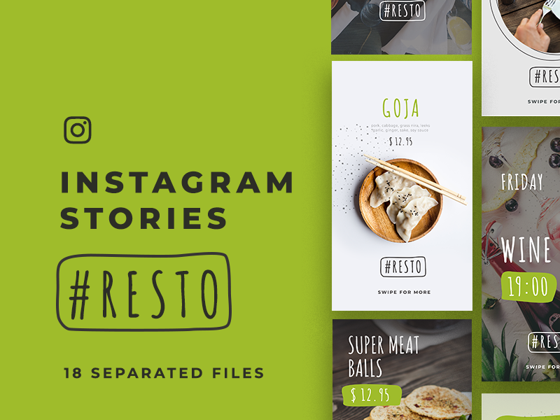 Download Resto Instagram Stories/ 18 Free PSD by Mockups For Free ...