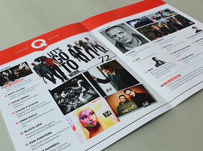 Experimental revamp of Q Magazine layout design publication typography