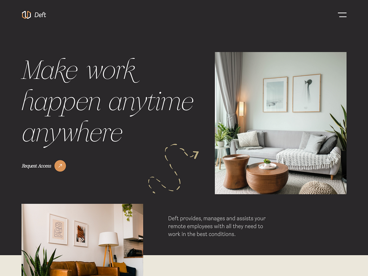 Interior Design Landing Page by Koyes Ahmed for UI Deft on Dribbble