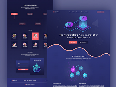 Icocrypto Landing Page branding cryptic crypto crypto currency crypto exchange crypto wallet crypto website cryptocurrency cryptocurrency exchange design design ui landing page ui uidesign user experience user interface ux design