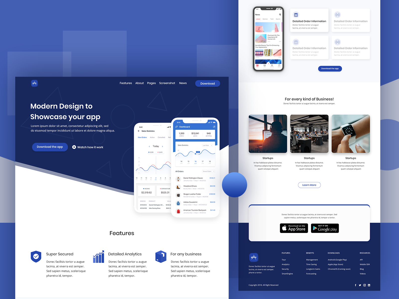 App Landing Page by Koyes Ahmed on Dribbble