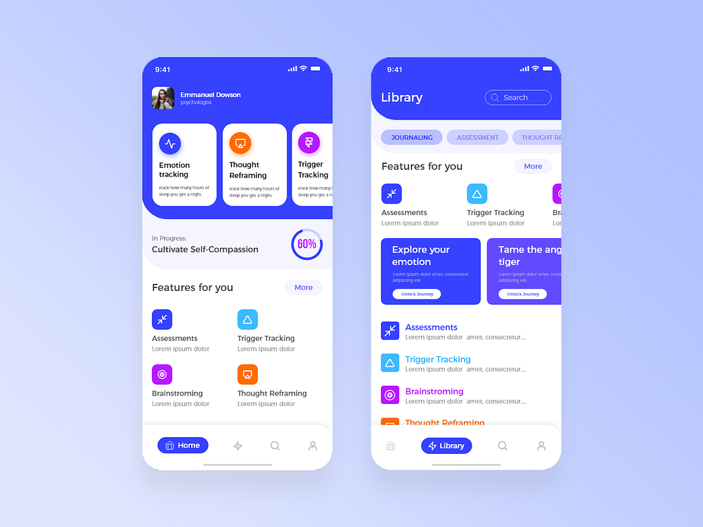 Mental Health Mobile App by Koyes Ahmed on Dribbble