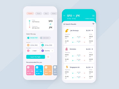 Flight Booking App by Koyes Ahmed on Dribbble