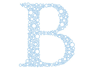 B is for Bubbles alphabet graphic design lettering type