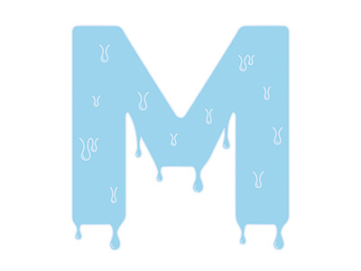 M is for Melt alphabet graphic design lettering type