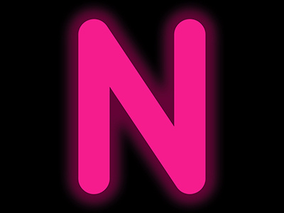 N is for Neon alphabet graphic design lettering type