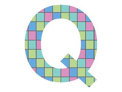 Q is for Quilt alphabet graphic design lettering type