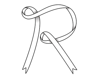 R is for Ribbon 36daysoftype alphabet graphic design letter lettering r type
