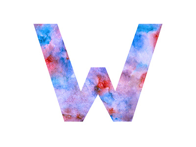 W is for Watercolour 36daysoftype alphabet graphic design letter lettering type w