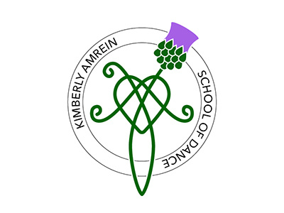 Logo - Kimberly Amrein School of Dance flower graphic heart highland dance icon logo scotland highland dance scottish highland dance thistle