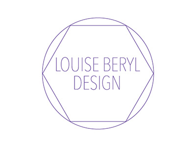 Louise Beryl Design logo circle geometric geometric logo graphic design hexagon icon logo minimal minimalism minimalistic type typography