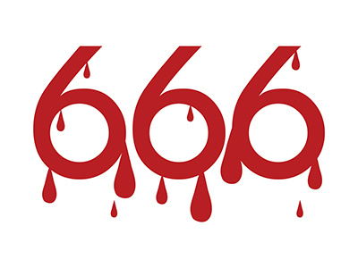 6 is for the devil 36daysoftype 6 666 blood number six type typography