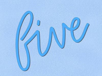 Five graphic design lettering procreate typography