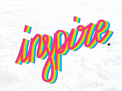Inspire graphic design lettering type typography