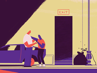 Drink or drive, you need to choose. dolorean drink drive drunk exit friend illustration motion renaud lavency