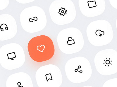 Icons set clean ui figma icon pack icon set iconography icons interface minimalism mobile orange stroke icons ui web design