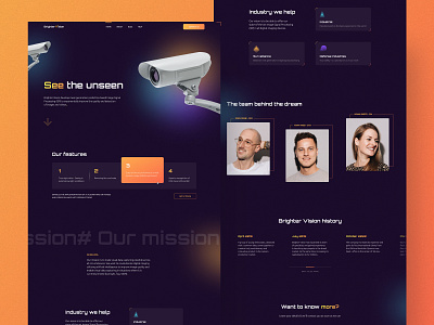 Brighter Vision clean clean ui colors corporate dark ui homepage interface typography ui web web design webdesign website