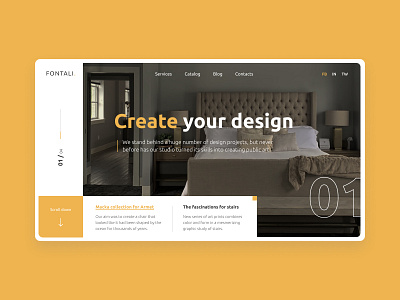 Interior Studio clean clean ui colors concept homepage interior interior design interior studio minimalism ui ui design web web design