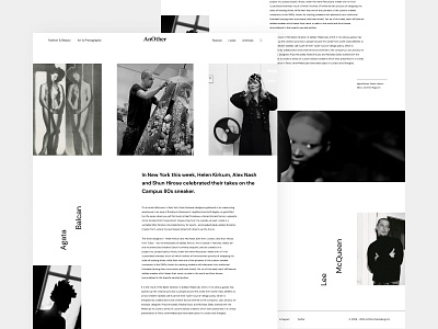 Another magazine article black white blog clean design clean ui concept fashion minimalism typogaphy ui uidesign webdesign website