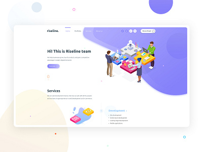 Website for Digital Agency clean ui design agency homepage illustraion interface minimalism minimalist product shapes ui ux web web design webstudio