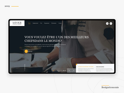 French culinary academy clean clean ui concept corporate design culinary interface minimalism trends typography ui webdesign website