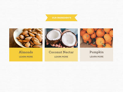 Ingredients almonds baking clean coconut design flat grid ingredients pumpkin ui ux website