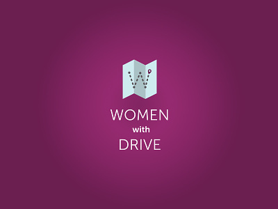 Logo for a non-profit branding identity logo map nonprofit pin route women