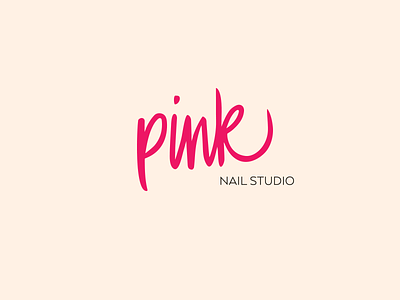 Handwritten logo branding hand lettering handwriting identity logo pink salon