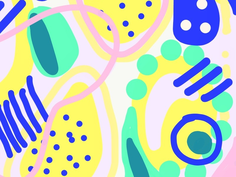 Lemons lemon shapes fabric eighties mint dark blue yellow bold pattern brights ponnopozz