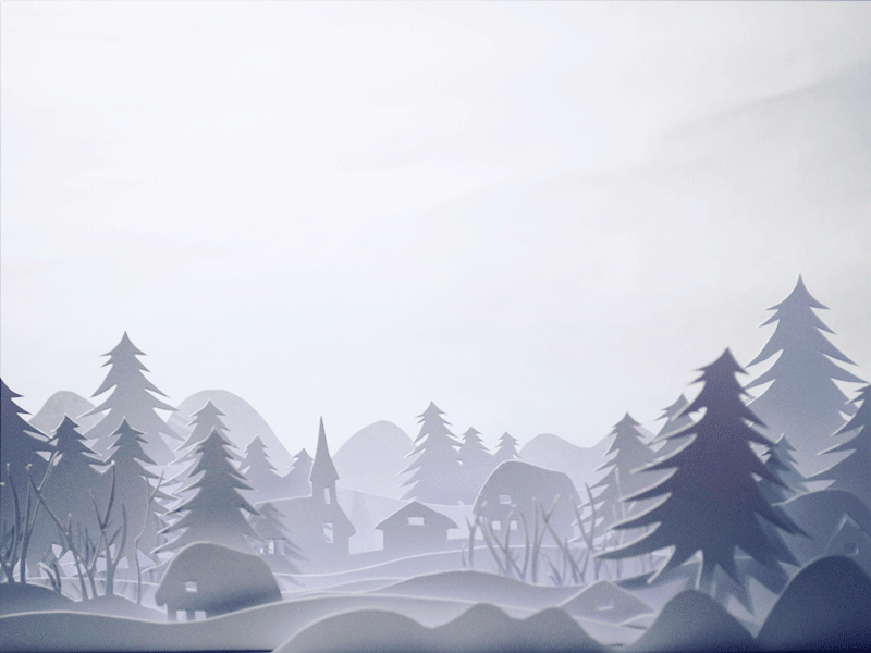 Winter Landscape Papercut