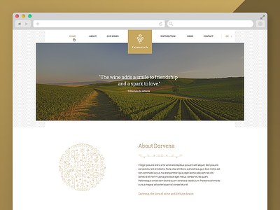 Dorvena website design classic elegant homepage interface design luxury minimal ui user interface web design website wine winery