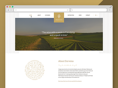 Dorvena website design