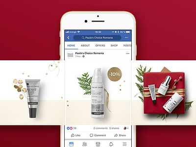 Paula's Choice Facebook Carousel beauty carousel christmas cosmetics facebook holiday layout social media