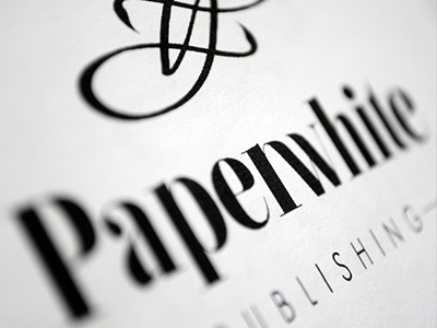 Paperwhite Publishing abstract branding black elegant identity logo minimal publishing visual identity white