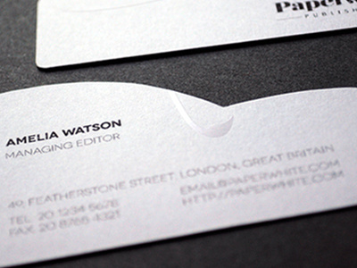 Paperwhite Business Cards