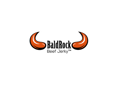 Baldrock Beef Jerky beef food jerky logo type visual identity