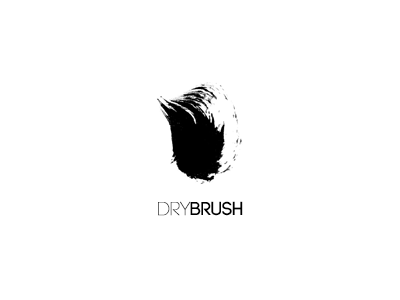 DryBrush Logo black brush brush stroke concept dry brush logo