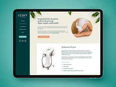 Enso Skin Center - One Page Website adobe xd beauty clean feminine layout minimal onepage responsive design salon ui user interface web design website website design