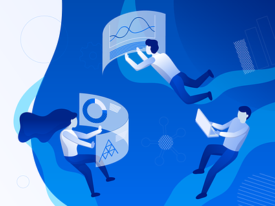 Workspace analysis banner business creative design flat illustration isometric isometry marketing project space strategy team teamwork ui ux vector website work