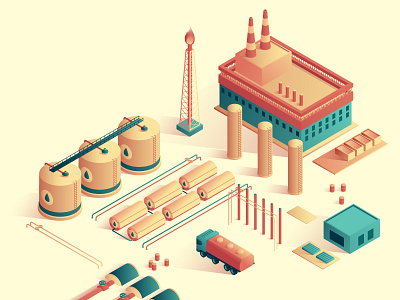 Oil industry 3d business design fair flat illustration isometric isometric design oil ui ux vector