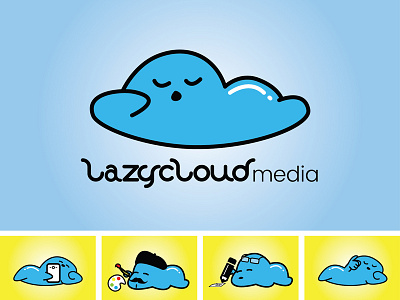 LazyCloudMedia Logo branding illustration logo logodesign