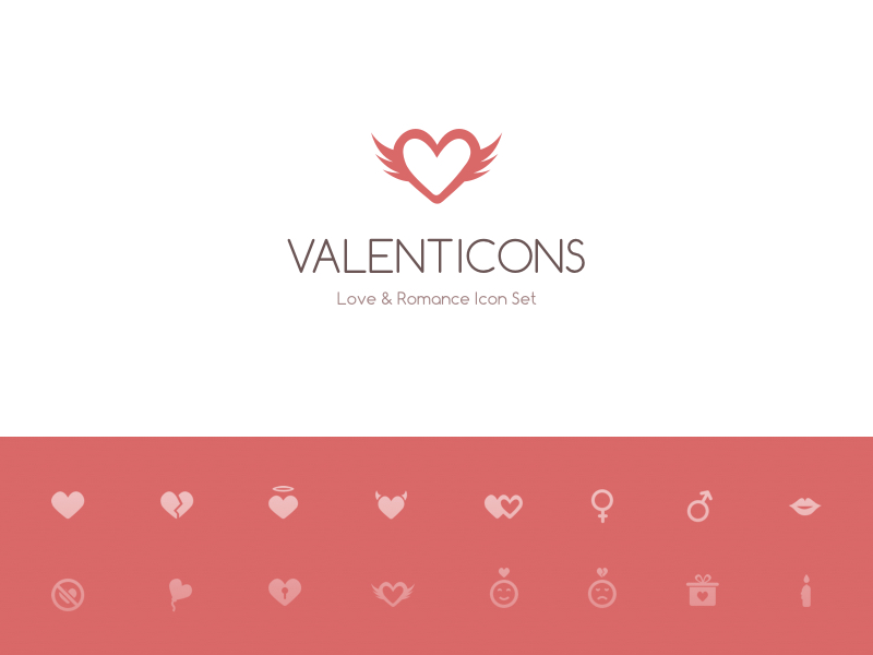 Valenticons Love & Romance Icon Set