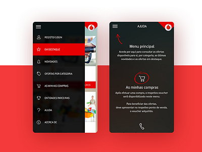 Vodafone App • UI Design & UX android app ios iphone mobile navigation product ui ux vodafone